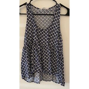 Jack by Navy White Racerback Scoop Neck Tank Top Women's Sz Small